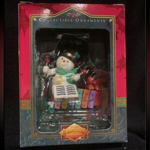 Matrix Christmas Snowman Ornament. New